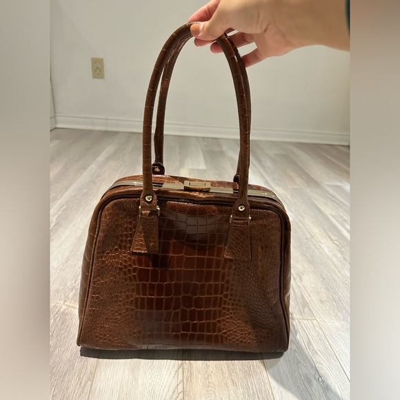 Vintage Italian leather 1950 bag - Picture 1 of 9